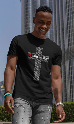 His Story † My Story™ Cross Noir T-shirt