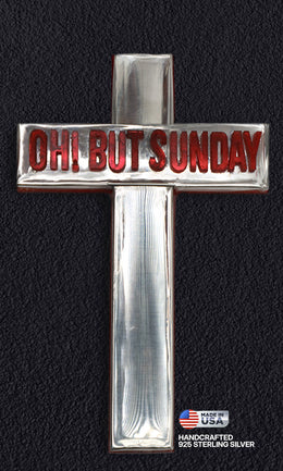 Oh! But Sunday™ Sterling Silver Wall Cross | Resurrection Conversation Piece
